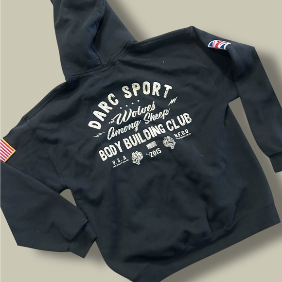 Darc Sport Men's Wolves Body Building Club Hoodie  Black - Picture 1 of 10